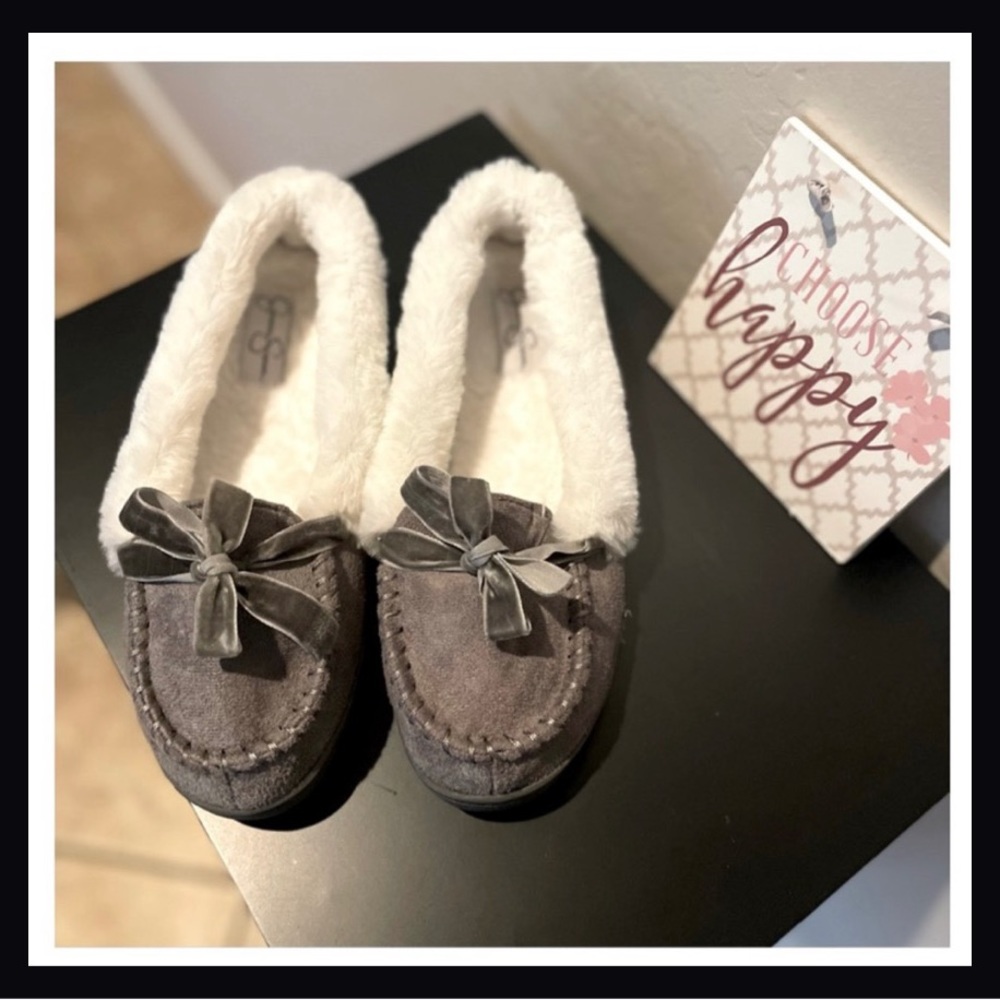 Jessica Simpson Micro Suede Moccasin Slippers